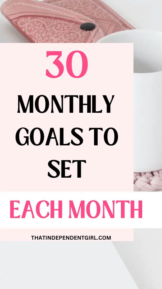 monthly goal ideas